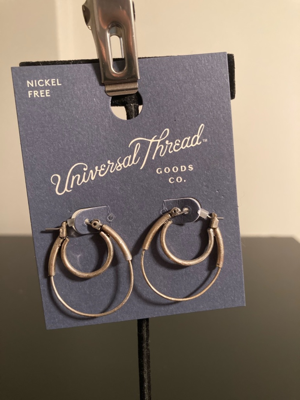 Universal Thread Antique Gold Double Hoop Earrings